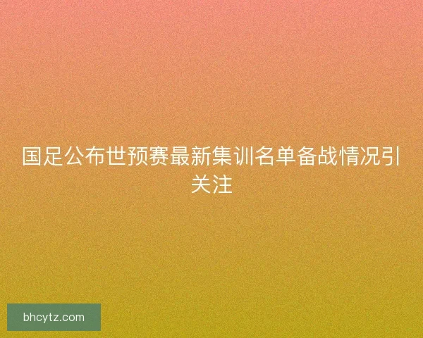 国足公布世预赛最新集训名单备战情况引关注 国足公布世预赛最新集训名单备战情况引关注